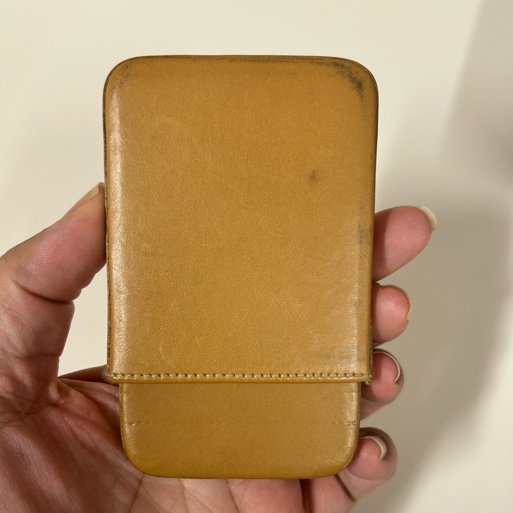 Coach Camel Leather Card Holder